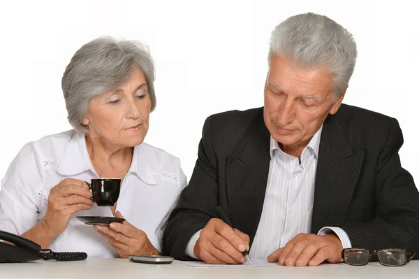 Businessman with  business woman — Stock Photo, Image