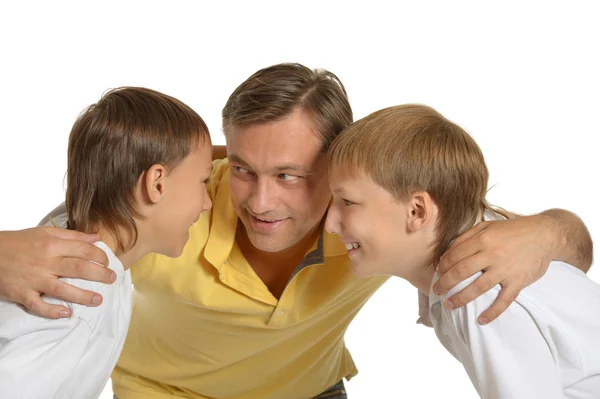 Pai e filhos felizes . — Fotografia de Stock