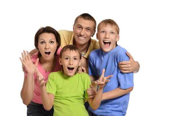 Schattig gelukkig familie poseren — Stockfoto