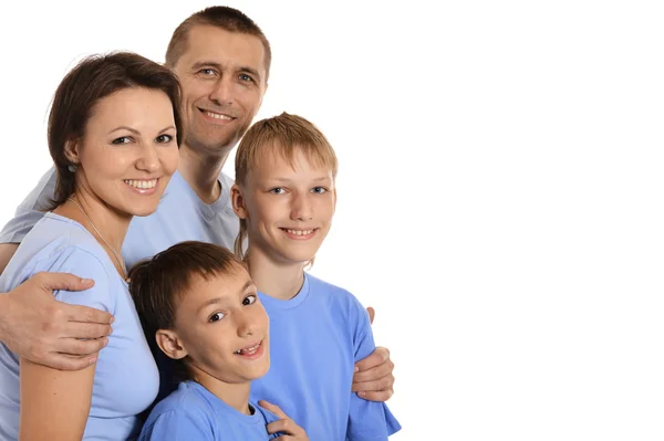 Schattig gelukkig familie poseren — Stockfoto