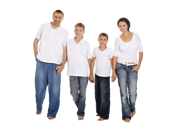 Cute happy family posing — Stock Photo, Image