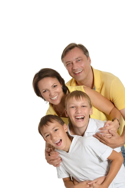 Father, mother and two sons — Stock Photo, Image