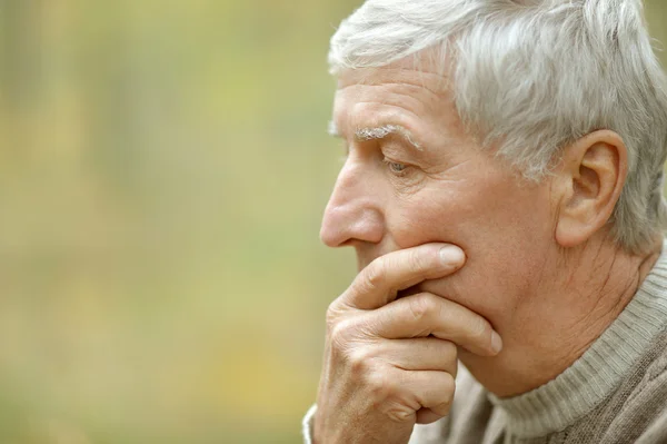 Thoughtful  elderly man Stock Image