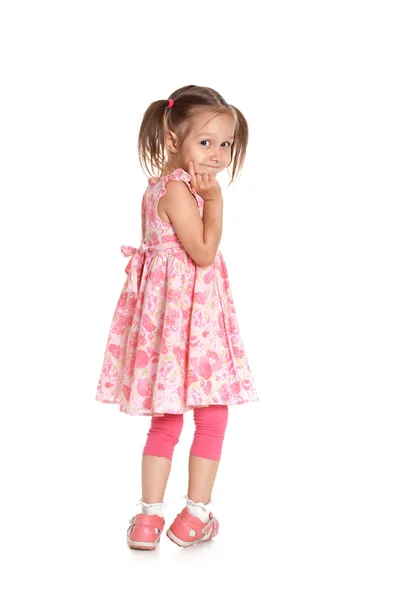 Petite fille en robe rose Images De Stock Libres De Droits