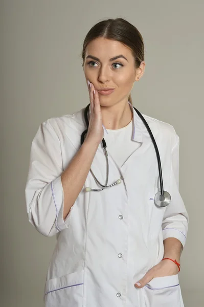 Pensive Female doctor — Stock Photo, Image