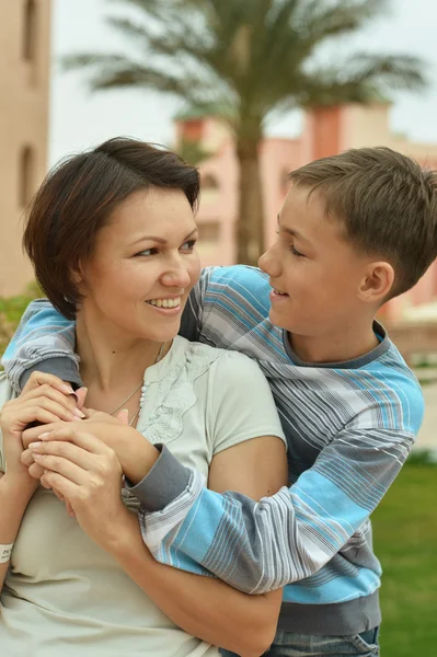 Happy mother and son — Stock Photo, Image