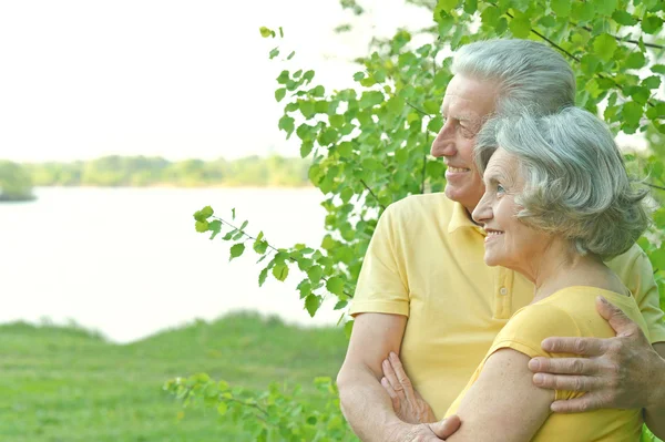 Glücklich reifes Paar in Park — Stockfoto