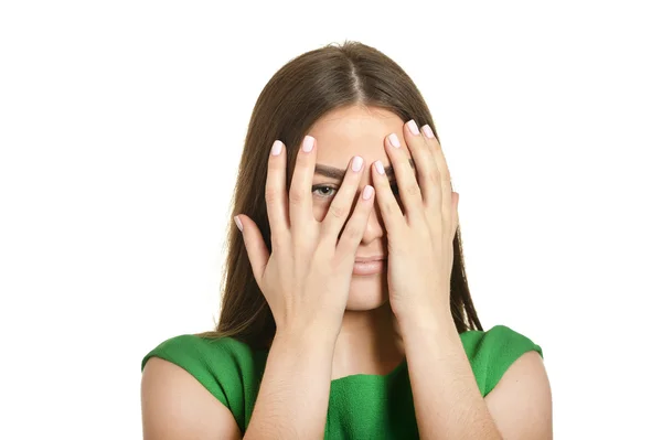 Hermosa mujer con dolor de cabeza —  Fotos de Stock