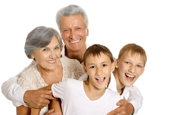 Abuelos y nietos felices —  Fotos de Stock