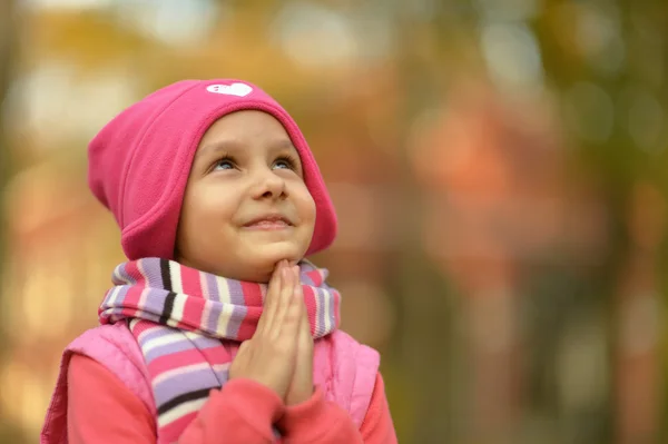 Ragazza nel parco di autunno — Foto Stock