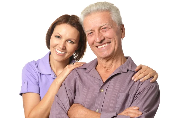 Gelukkig vader en dochter — Stockfoto