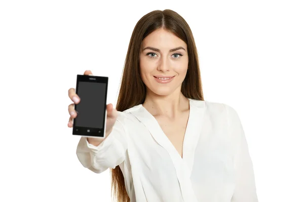 Schönes Mädchen mit Handy — Stockfoto