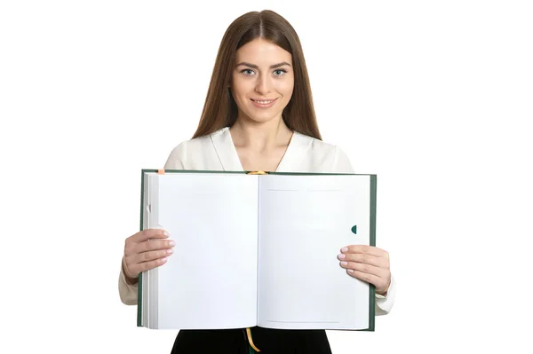 Hermosa mujer con libro — Foto de Stock