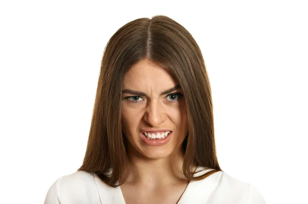 Retrato de mujer enojada — Foto de Stock