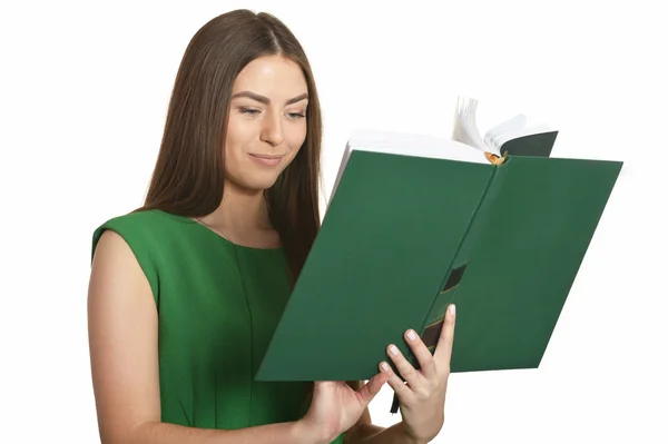 Hermosa mujer con libro — Foto de Stock