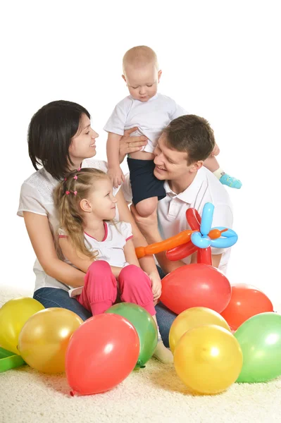 Jolie famille heureuse Photos De Stock Libres De Droits