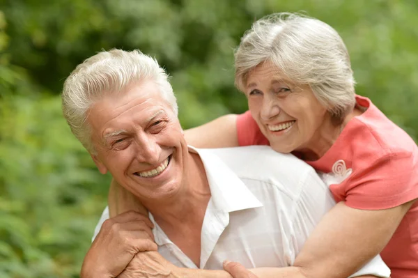 Mature couple in summer day — Stock Photo, Image