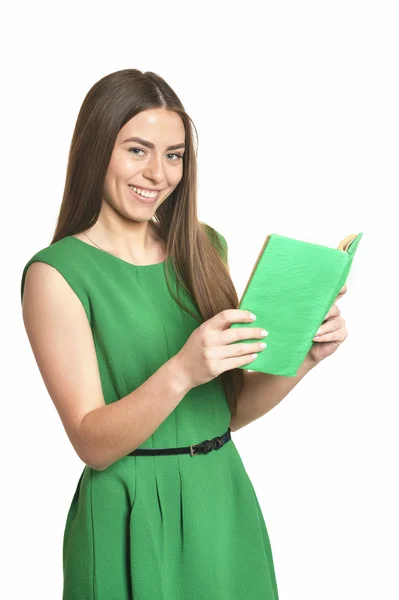 Bella donna con libro — Foto Stock