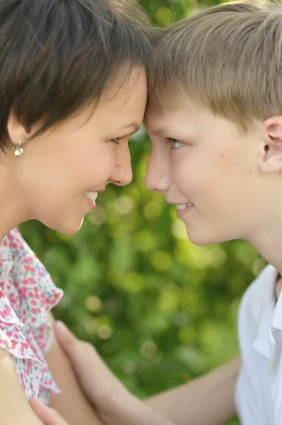 Mother with son in park — Stock Photo, Image