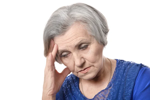 Mujer anciana reflexiva — Foto de Stock