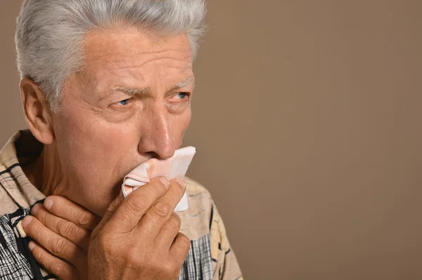 Sjuk gammal man — Stockfoto