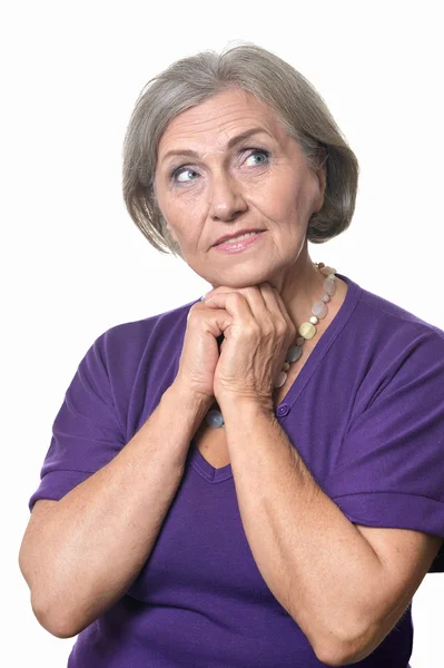 Schöne Seniorin — Stockfoto