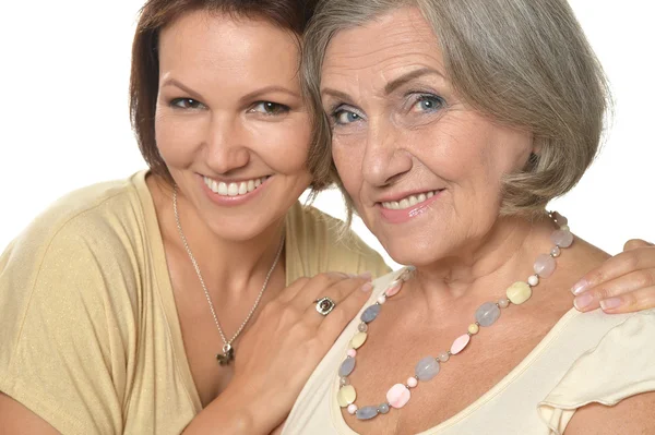 Senior woman with daughter — Stock Photo, Image