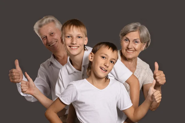 Grootouders en hun kleinkinderen — Stockfoto