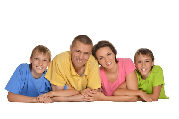 Famiglia felice di quattro persone — Foto Stock