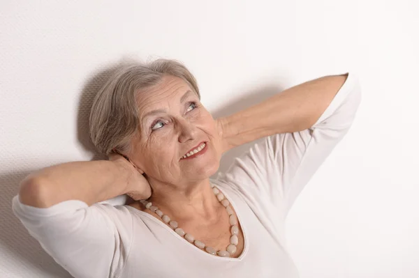 Schöne Seniorin — Stockfoto