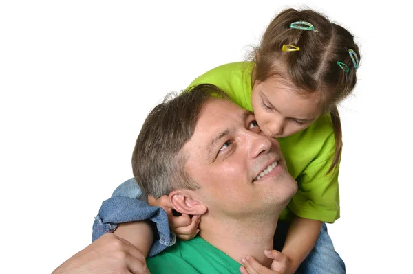 Father with cute little daughter — Stock Photo, Image