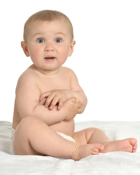 Überraschendes süßes Baby — Stockfoto