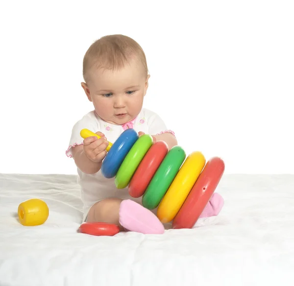 Cute baby wih toy — Stock Photo, Image