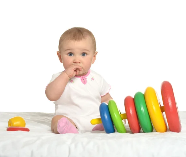 Lindo bebé wih juguete —  Fotos de Stock