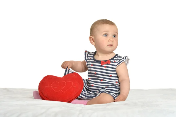 Cute baby heart pillow — Stock Photo, Image