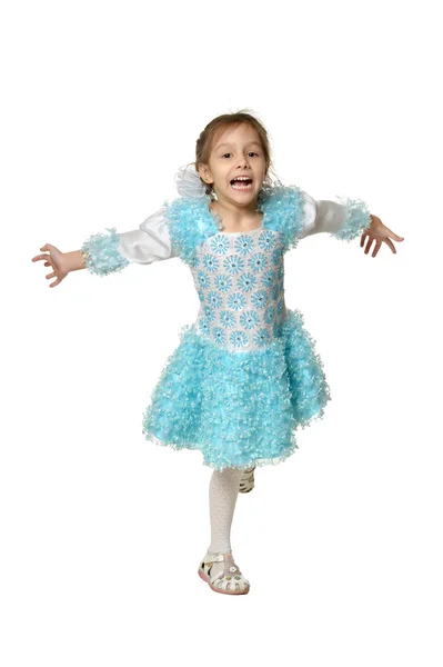 Glad liten flicka dansa — Stockfoto