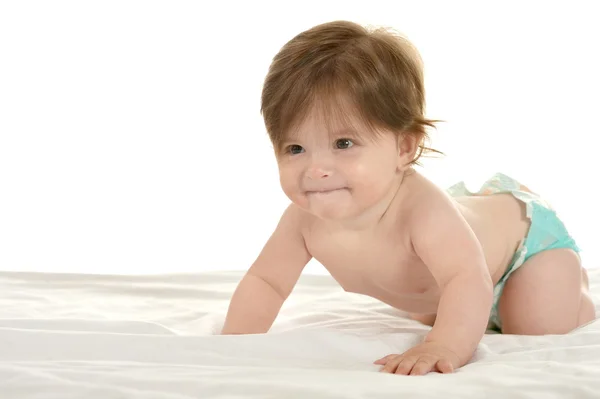 Niña acostada en una manta —  Fotos de Stock