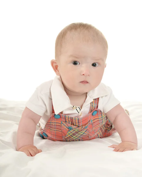 Beautiful  baby   on blanket — ストック写真