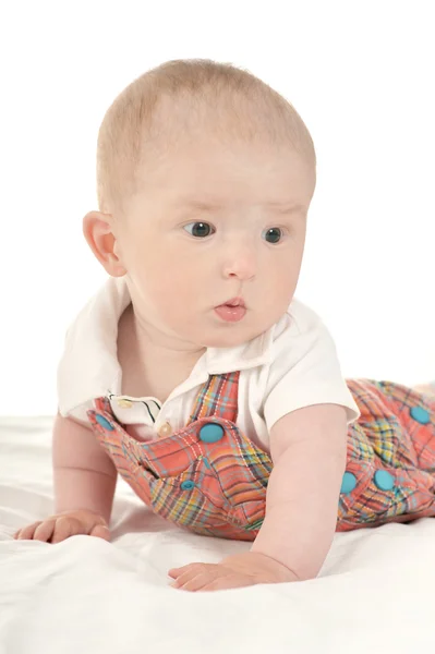 Beautiful  baby   on blanket — Stock Fotó