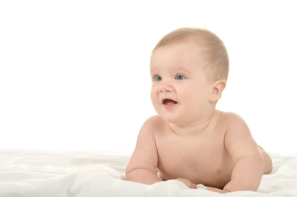 毛布に愛らしい赤ちゃん女の子 — ストック写真