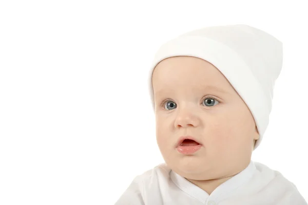 Adorable bébé fille en chapeau — Photo