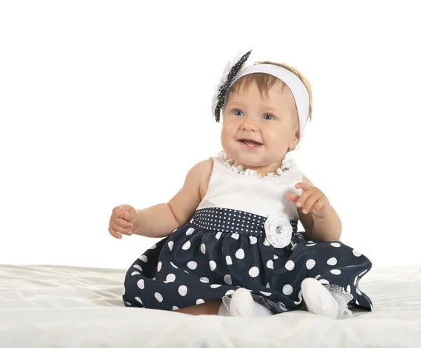 Beautiful  baby in cute dress — Stock Photo, Image