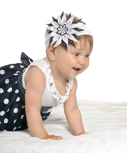 Beautiful  baby in cute dress — Stockfoto