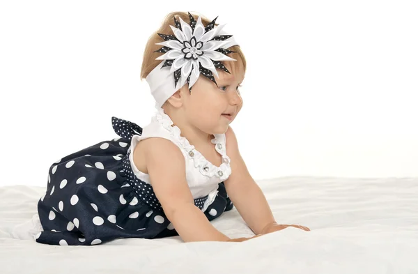 Beautiful  baby in cute dress — Stock Photo, Image