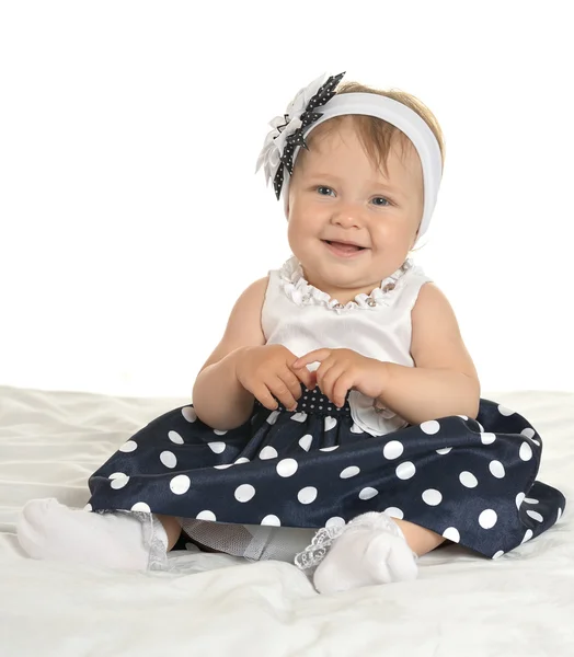 Beautiful  baby in cute dress — Φωτογραφία Αρχείου