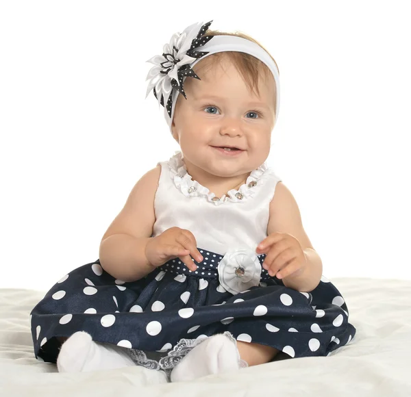 Beautiful  baby in cute dress — Stockfoto