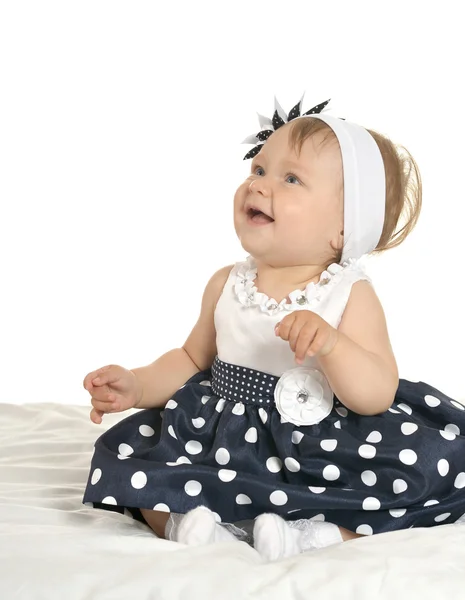 Bebê bonito em vestido bonito — Fotografia de Stock