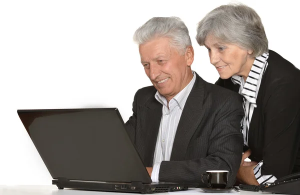Older couple in the workplace — Stock Photo, Image