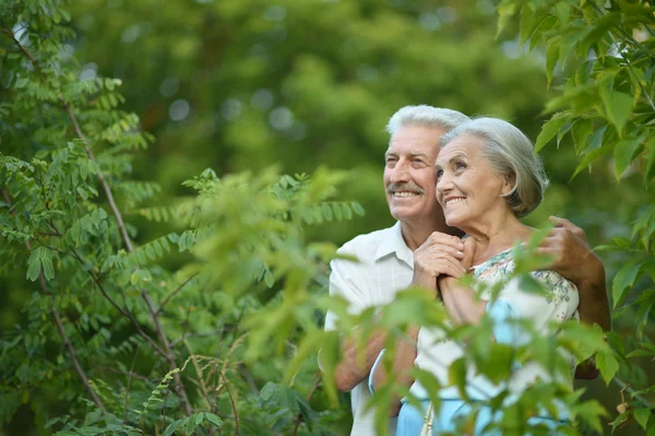 Couple mature en promenade en été — Photo