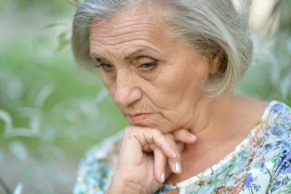 Nice sad old woman — Stock Photo, Image